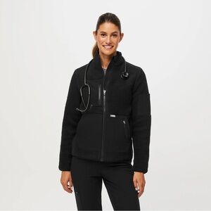 FIGS On-Shift Sherpa Jacket (Women’s Black)
